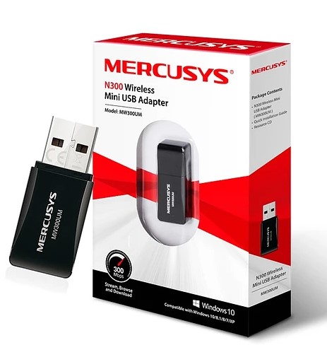 MINI ADAPTADOR USB WIFI N300mbps MERCURYS