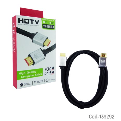 Cable HDMI De 3 Metros Con Punta De Metal.